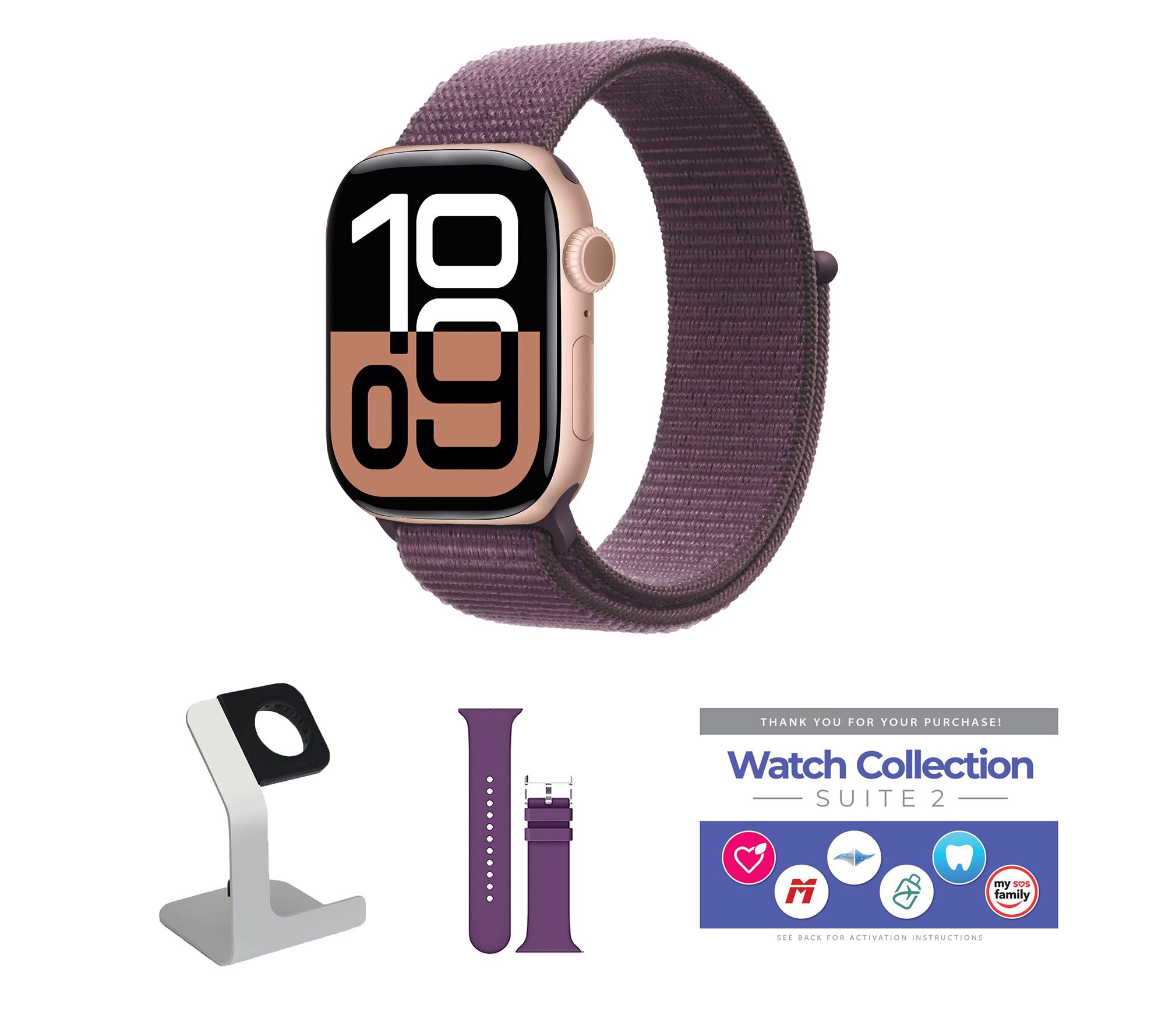 Apple Watch Ser ies 10 GPS 46mm Sport Loop Bun dle