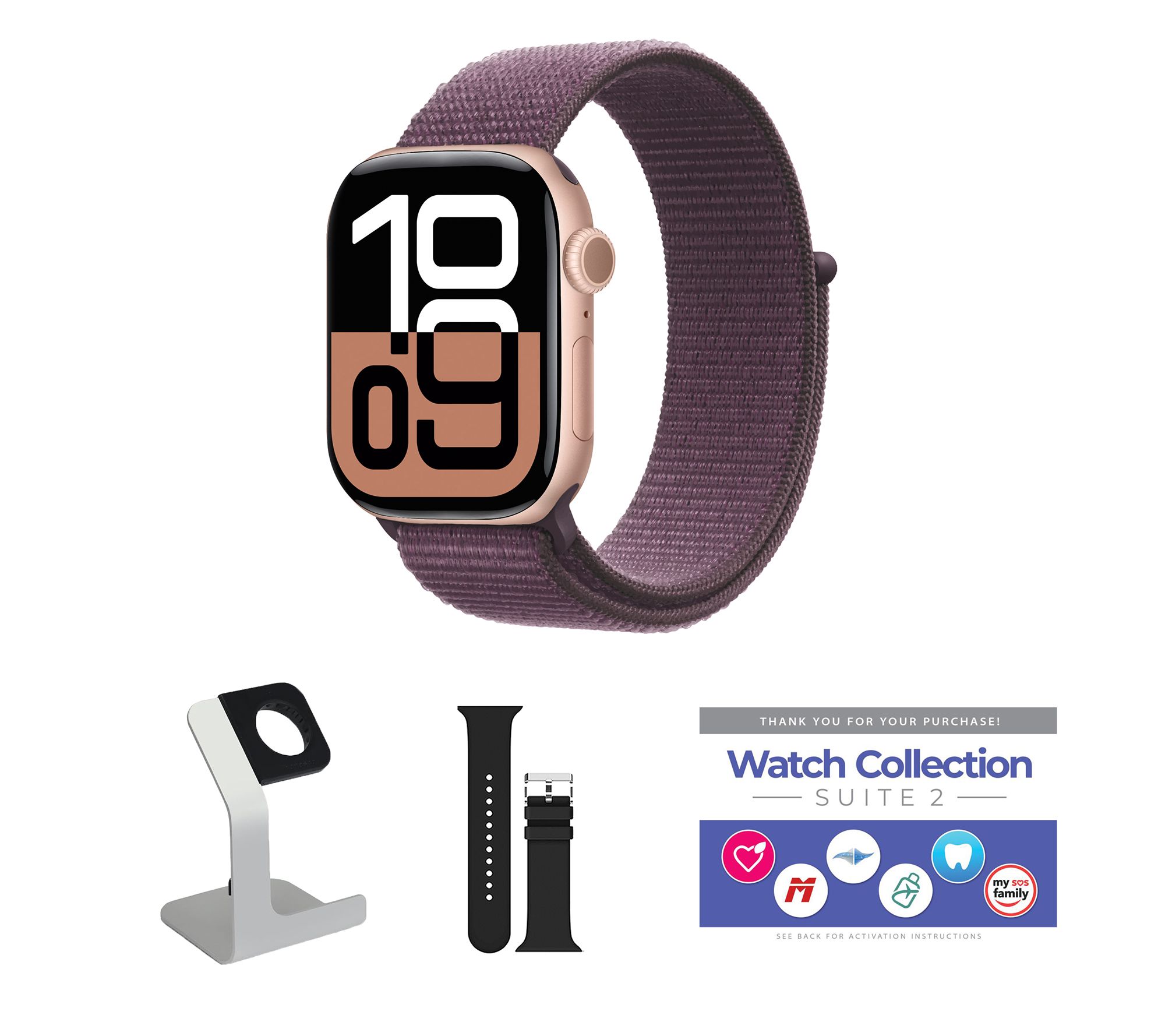 Apple Watch Ser ies 10 GPS 46mm Sport Loop Bun dle