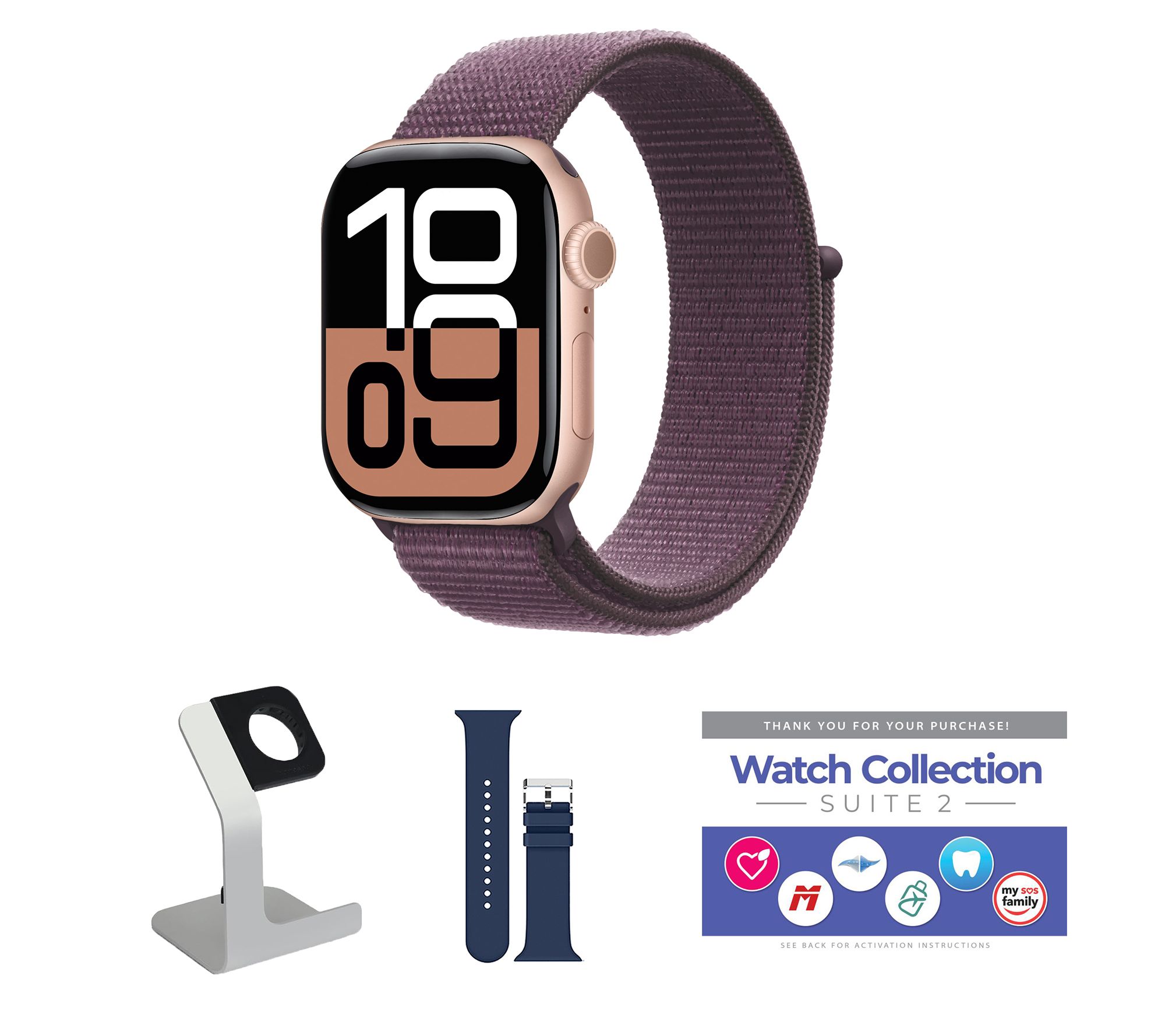 Apple Watch Ser ies 10 GPS 46mm Sport Loop Bun dle