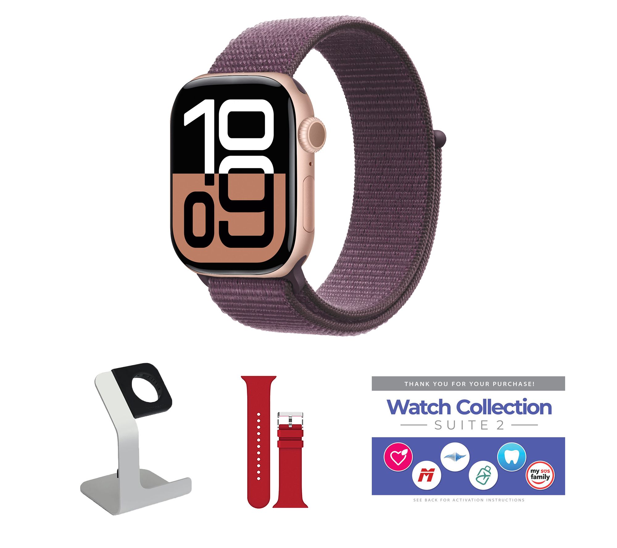 Apple Watch Ser ies 10 GPS 46mm Sport Loop Bun dle