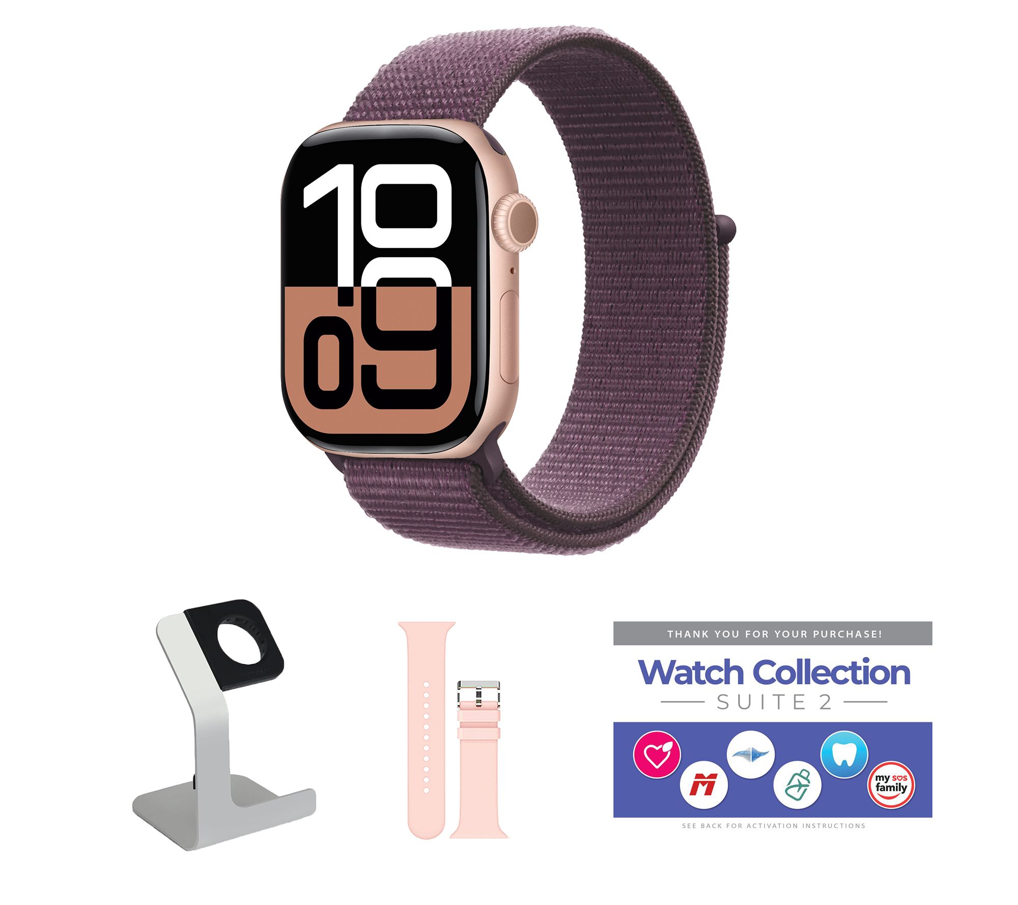 Apple Watch Ser ies 10 GPS 46mm Sport Loop Bun dle