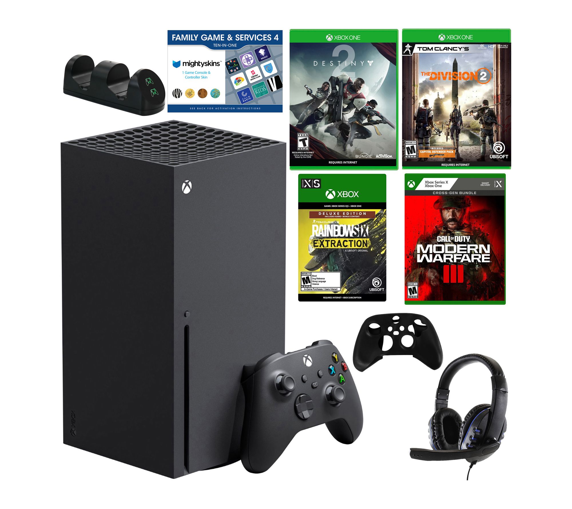 Xbox Series X with 4 Games, Accessories & Voucher