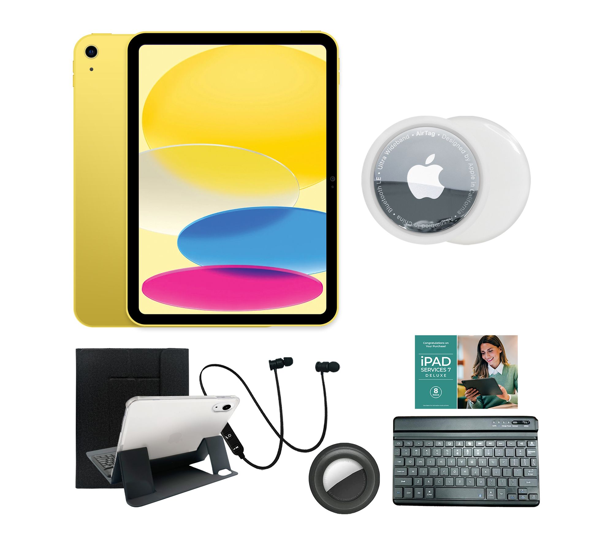  Apple iPad 11" A16 Wi-Fi 128GB with Keyboard, Airtag & Accs.