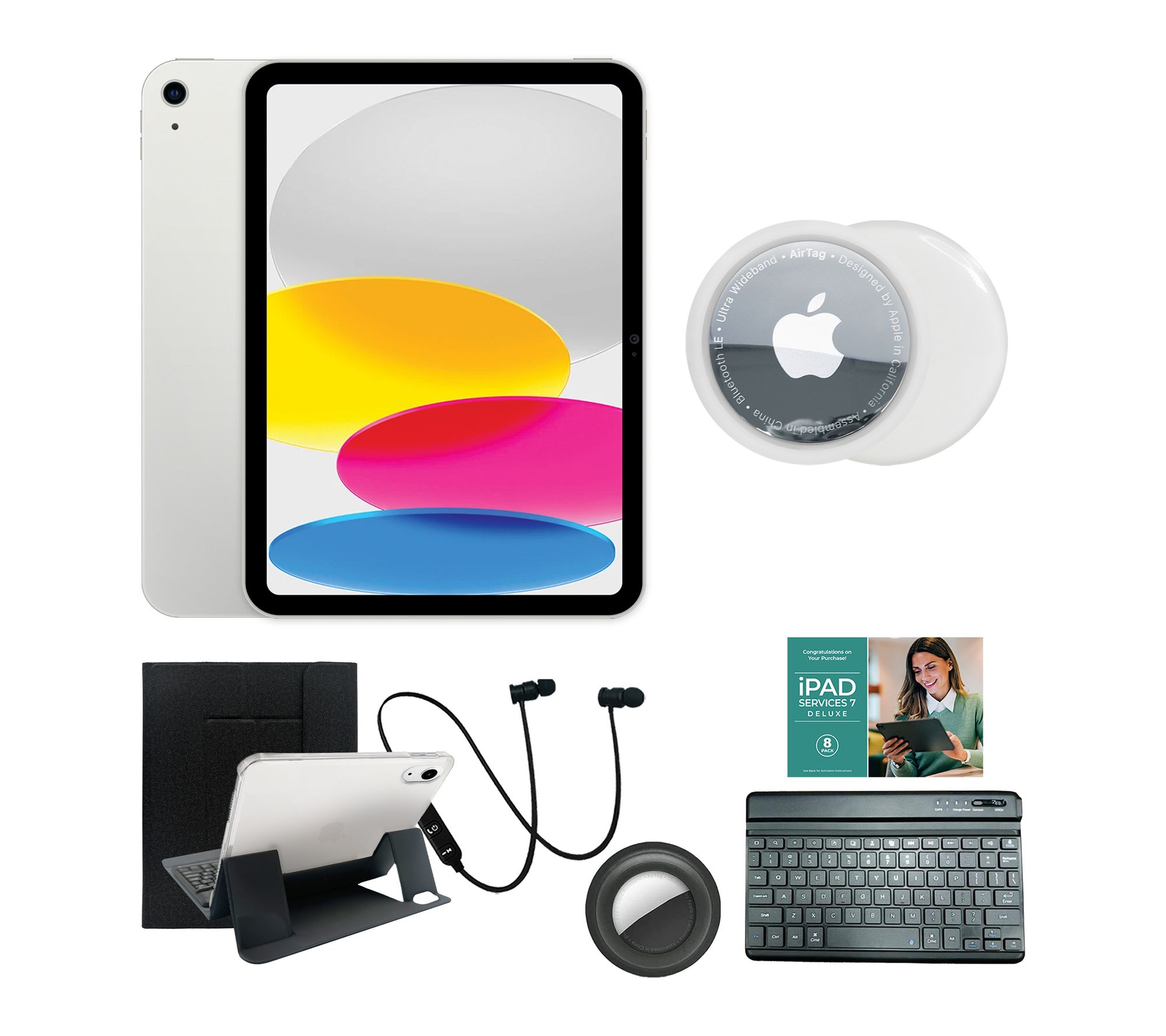 Apple iPad 11" A16 Wi-Fi 128GB with Keyboard, Airtag & Accs.