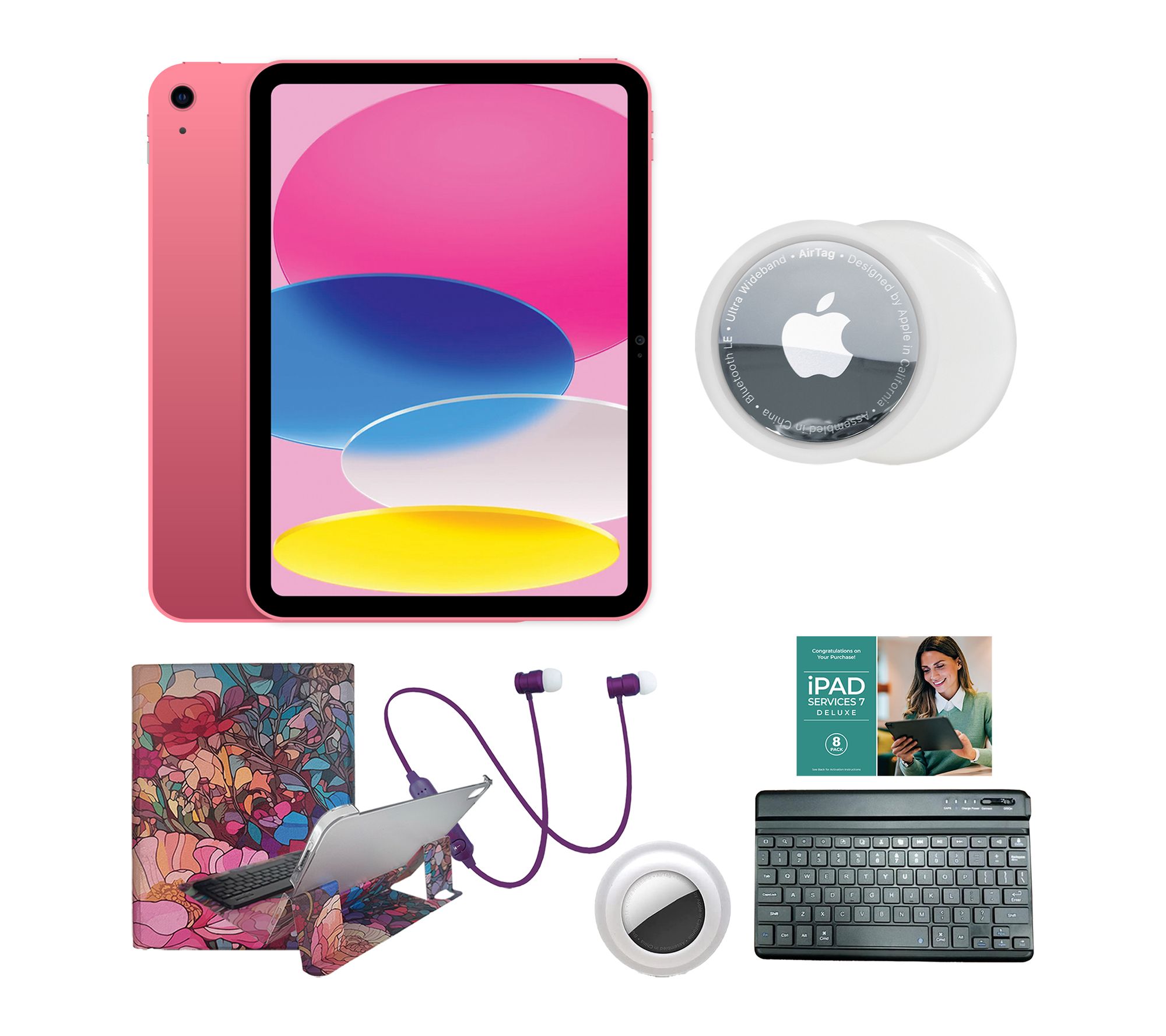 Apple iPad 11" A16 Wi-Fi 128GB with Keyboard, Airtag & Accs.