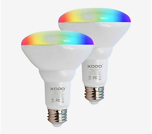 XODO Smart Floodlight LED Bulb 2-Pack Multi Color WiFi E26 11W