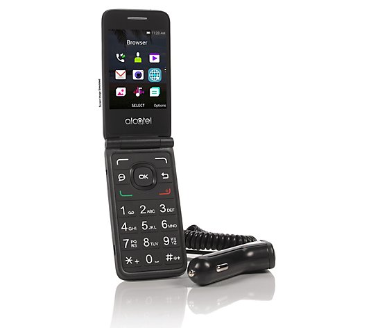 Alcatel My Flip Tracfone Flip Phone with Car Charger - QVC.com