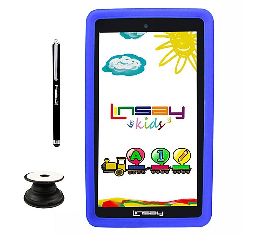 Linsay 7" 2GB RAM 32GB Tablet w/ Kids Backpack,Holder & Pen