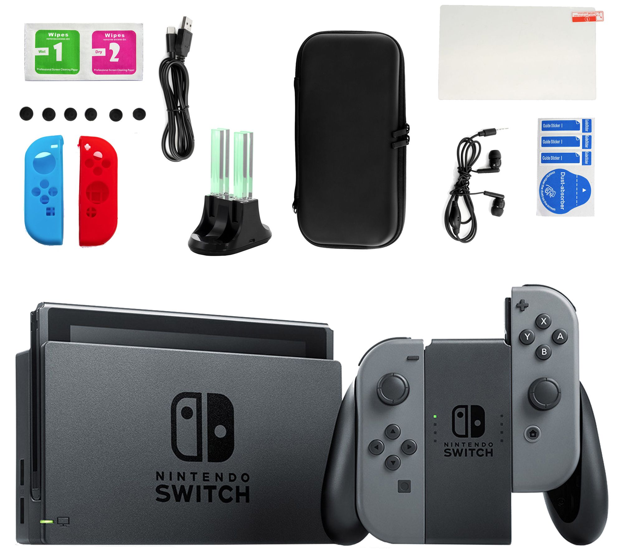 Switch Tillbehör Bundle Kompatibel Med Nintendo Switch, Kit Med Ca