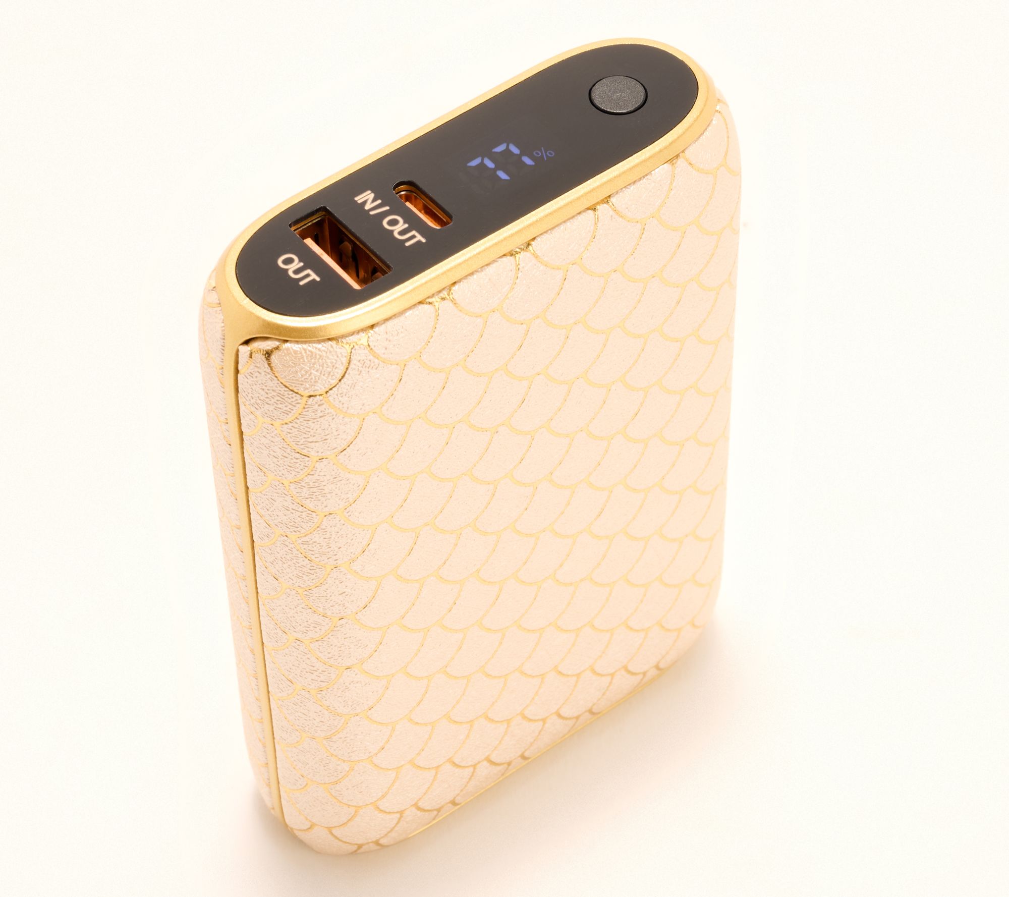 HALO 10,000mAh Faux Leather Power Bank with Fast Charge