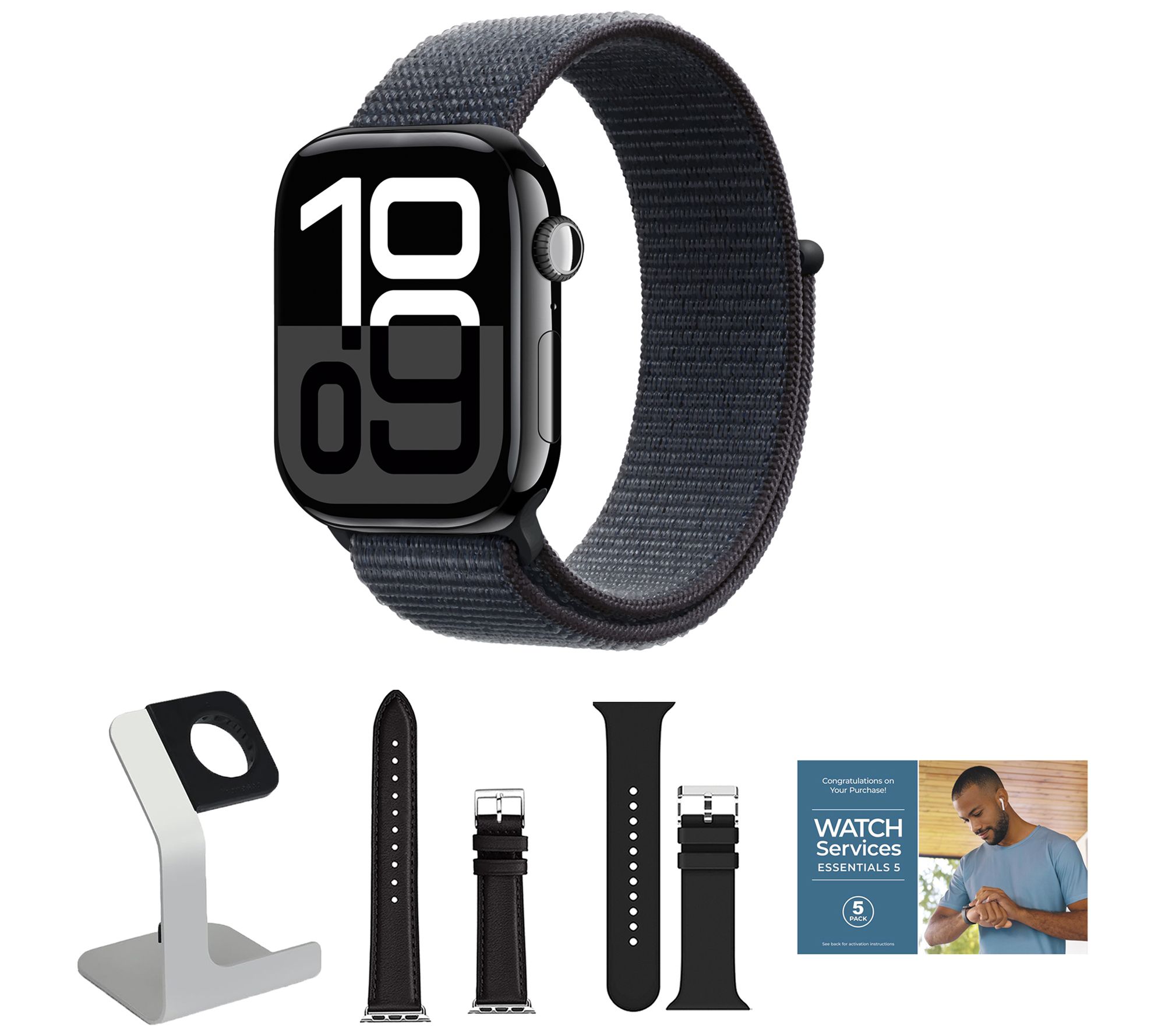 Apple Watch Series 10 42mm Sport Loop GPS Smartwatch w/ Accessories