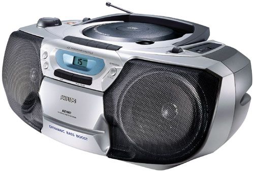 Philips AZ1007 Compact Portable CD/Radio/Casette Player - QVC.com