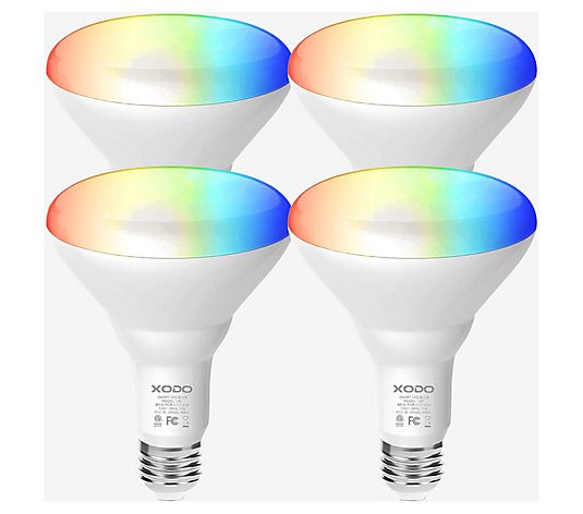 XODO Smart Floodlight LED Bulb 4-Pack Multi Color WiFi E26 11W