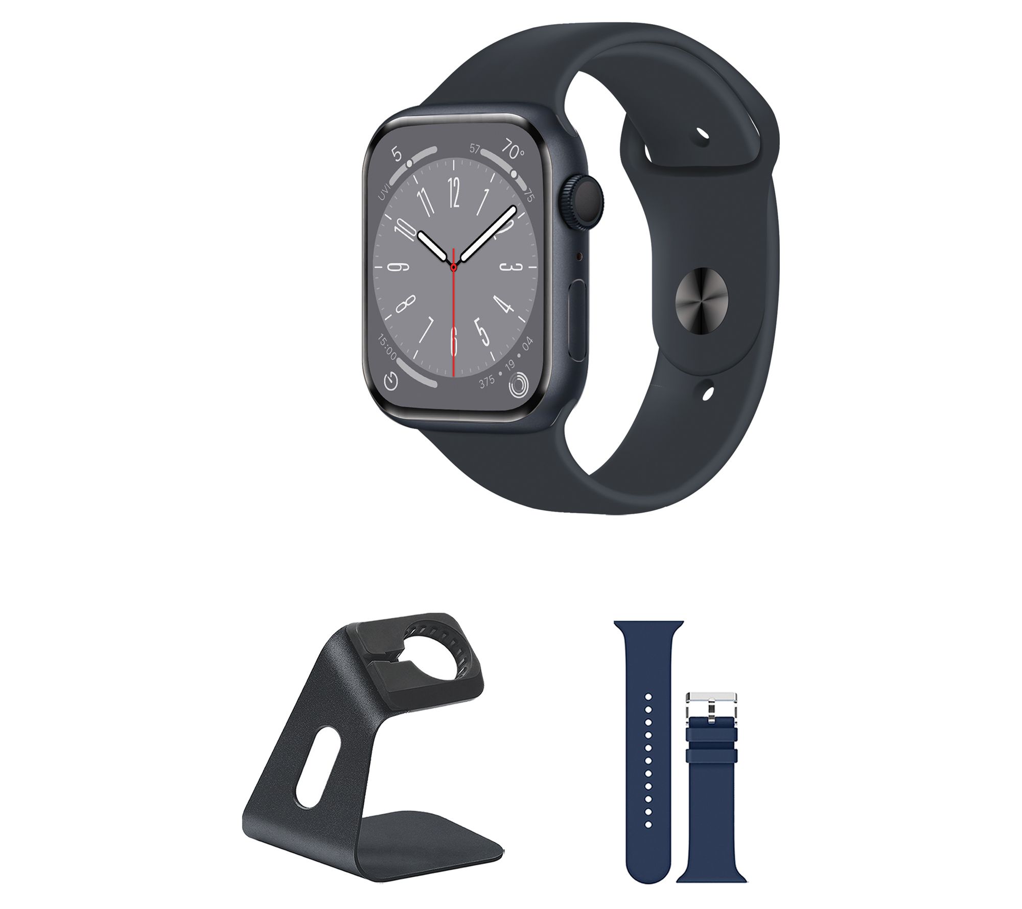 Apple Refurbished Watch Series 8 GPS 45mm M/L Bundle