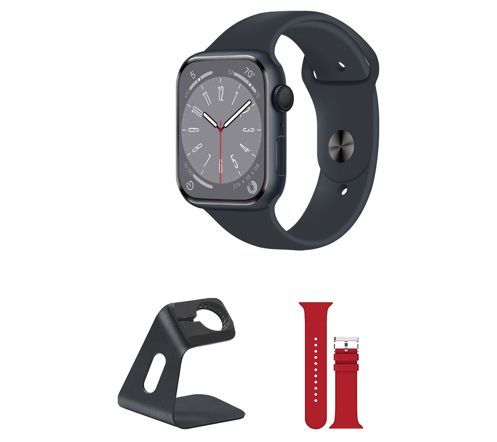 Apple Refurbished Watch Series 8 GPS 45mm M/L Bundle
