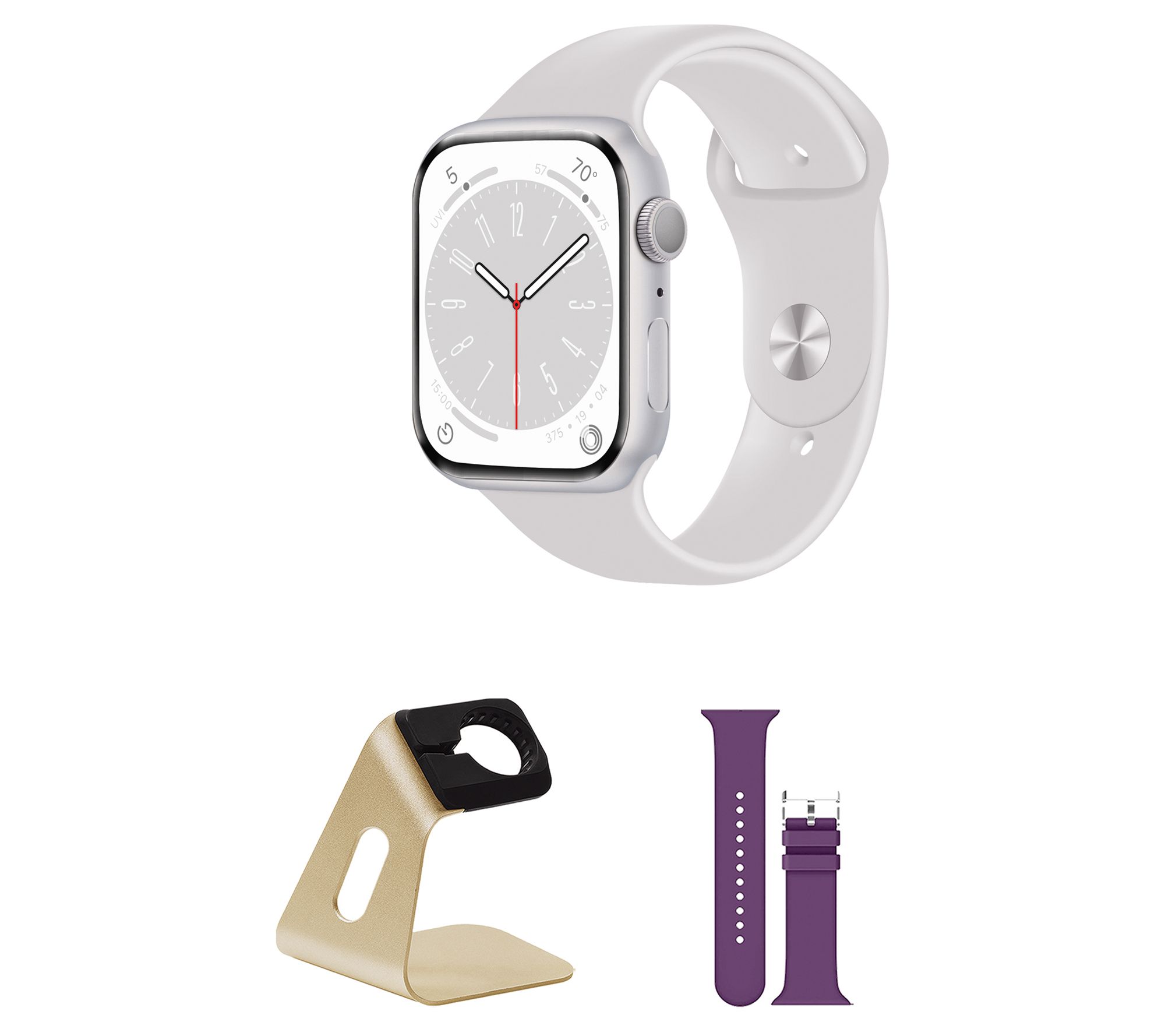 Apple Refurbished Watch Series 8 GPS 45mm M/L Bundle