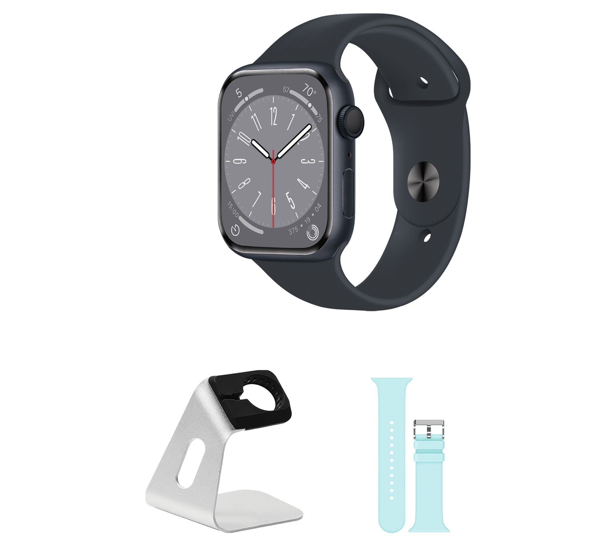 Apple Refurbished Watch Series 8 GPS 45mm M/L Bundle