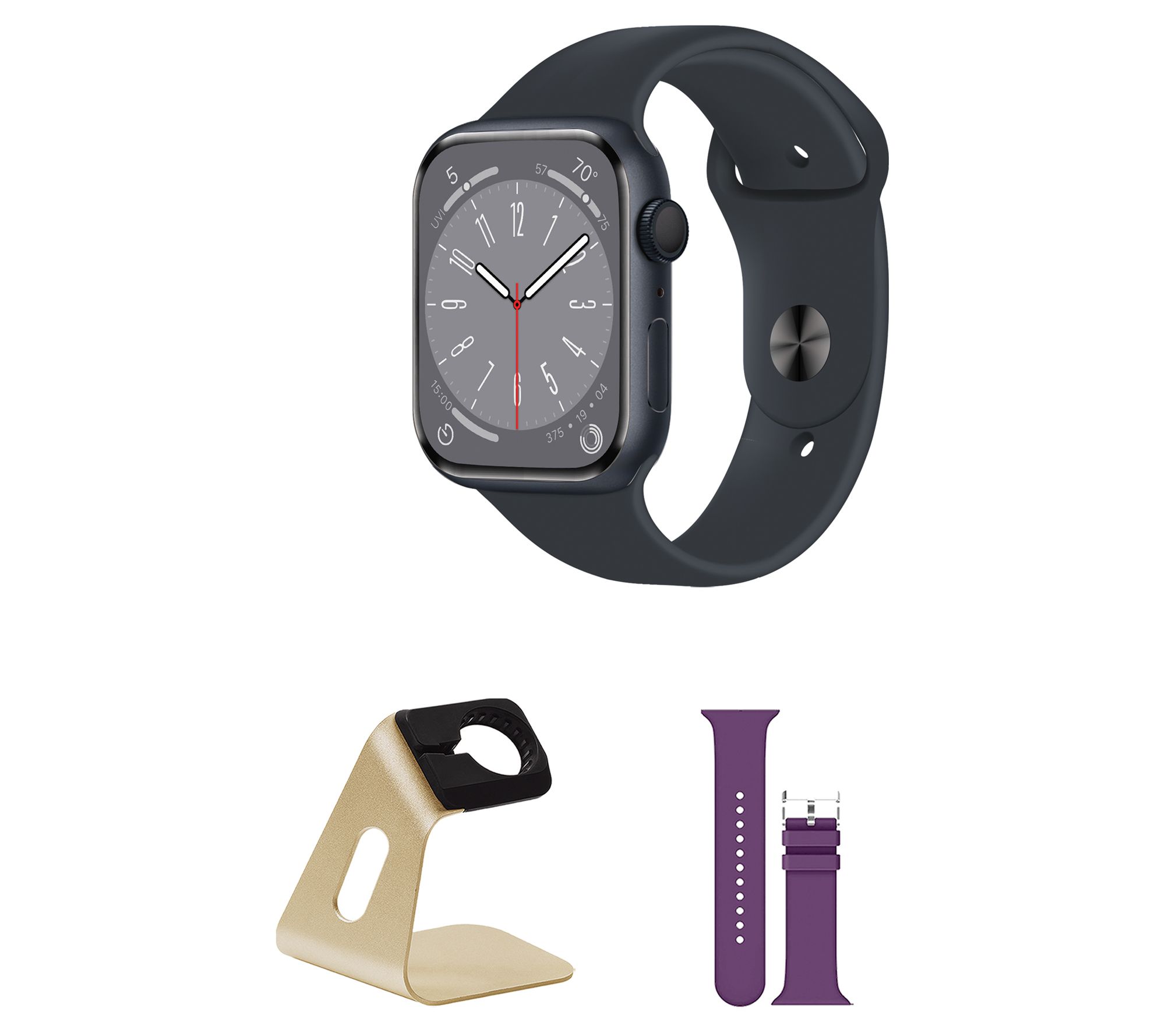 Apple Refurbished Watch Series 8 GPS 45mm M/L Bundle