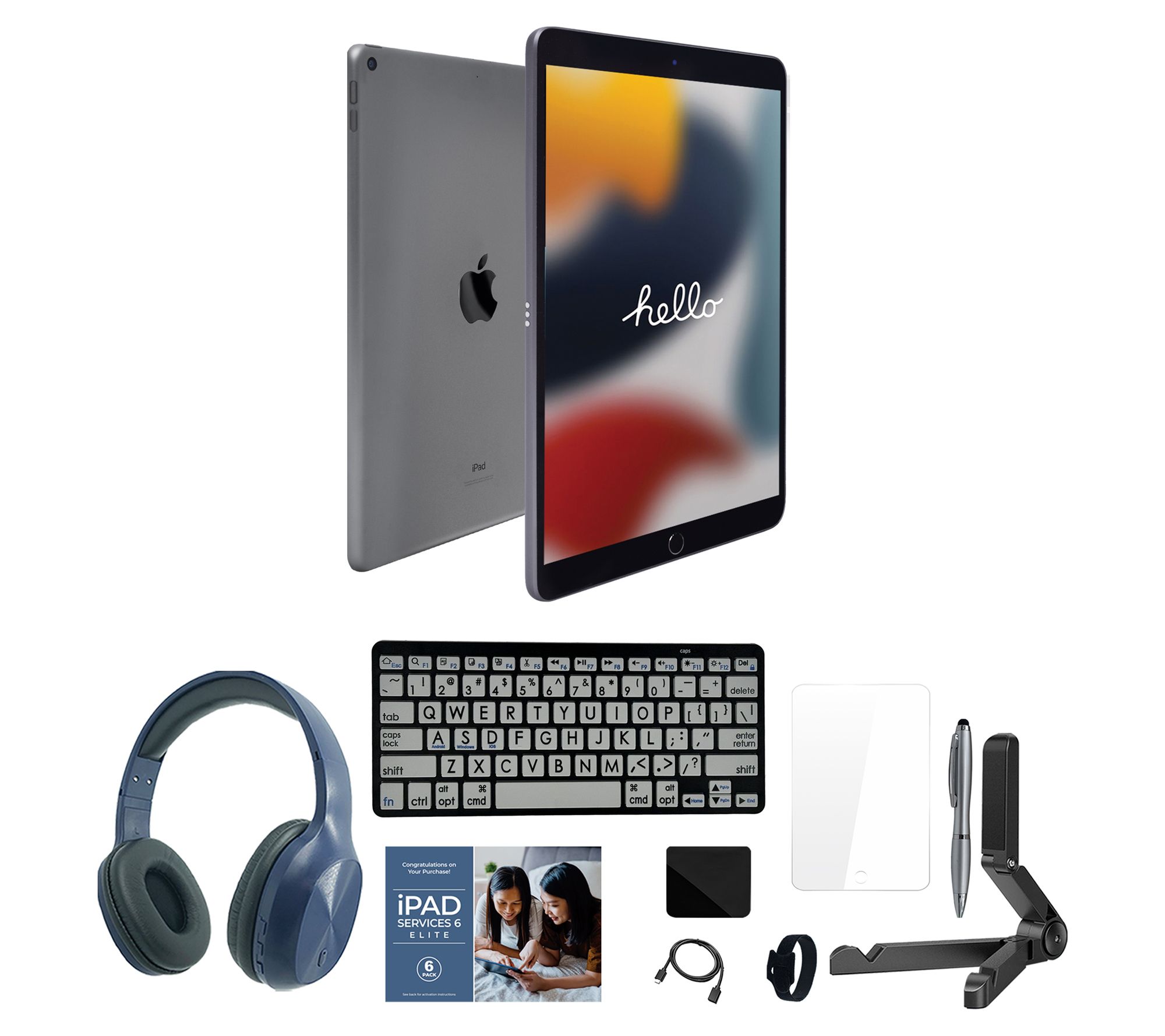 Apple iPad 10.2" Gen 9 64GB with Large Print Keyboard