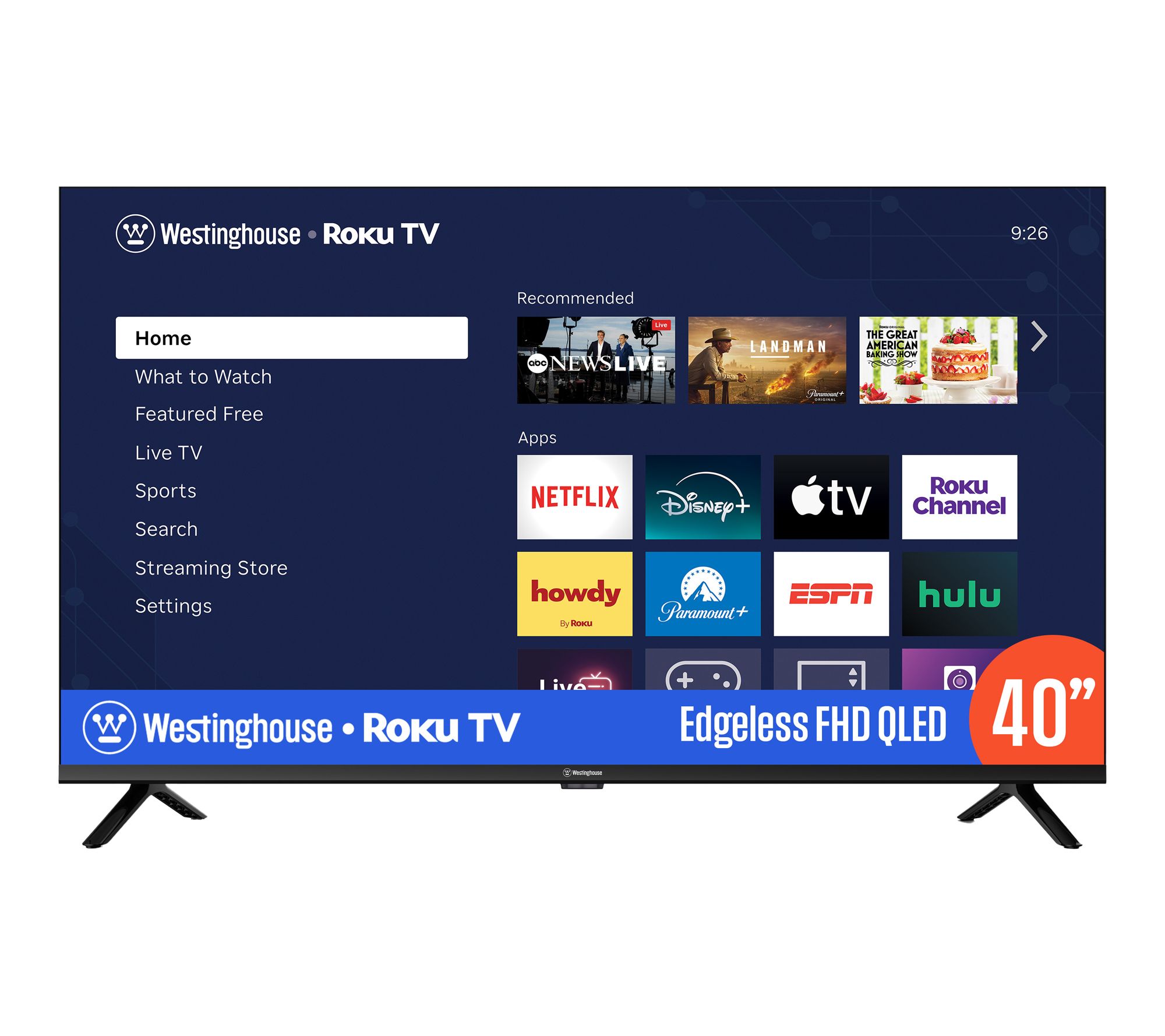 Westinghouse 40" 1080p FULL HD QLED ROKU SmartTV