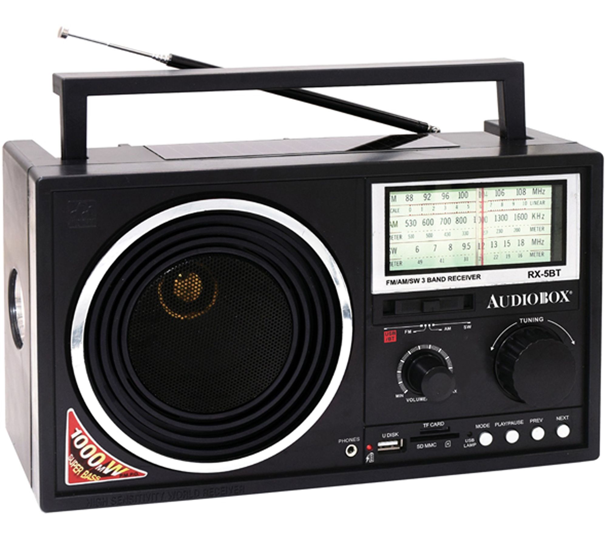 Audiobox Rechargeable Solar Radio with Bluetoot 