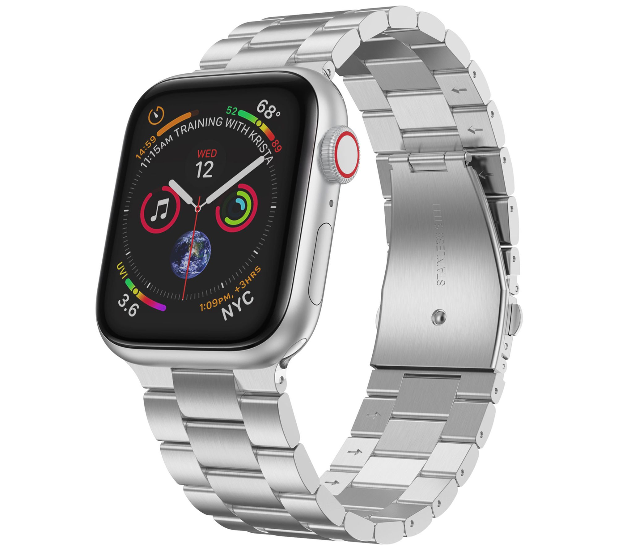 WorryFree Gadgets Apple Watch 45mm Stainless Steel Metal Band