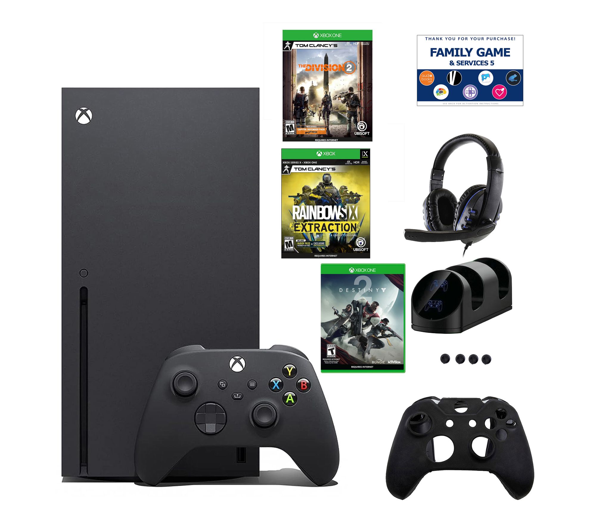 Xbox Series X Console with 3 Games, AccessoriesKit & Voucher