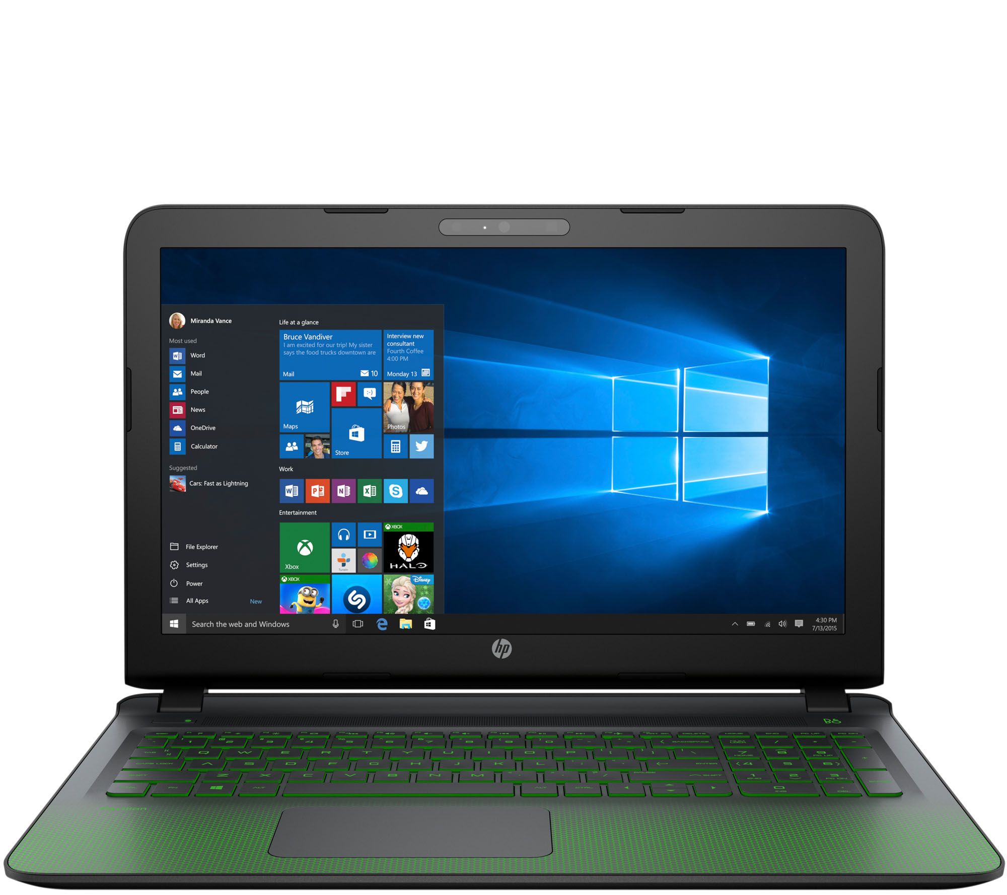 HP 15" Gaming Laptop Core i7 8GB RAM 1TB HD Backlit Keys & Lifetime Tech
