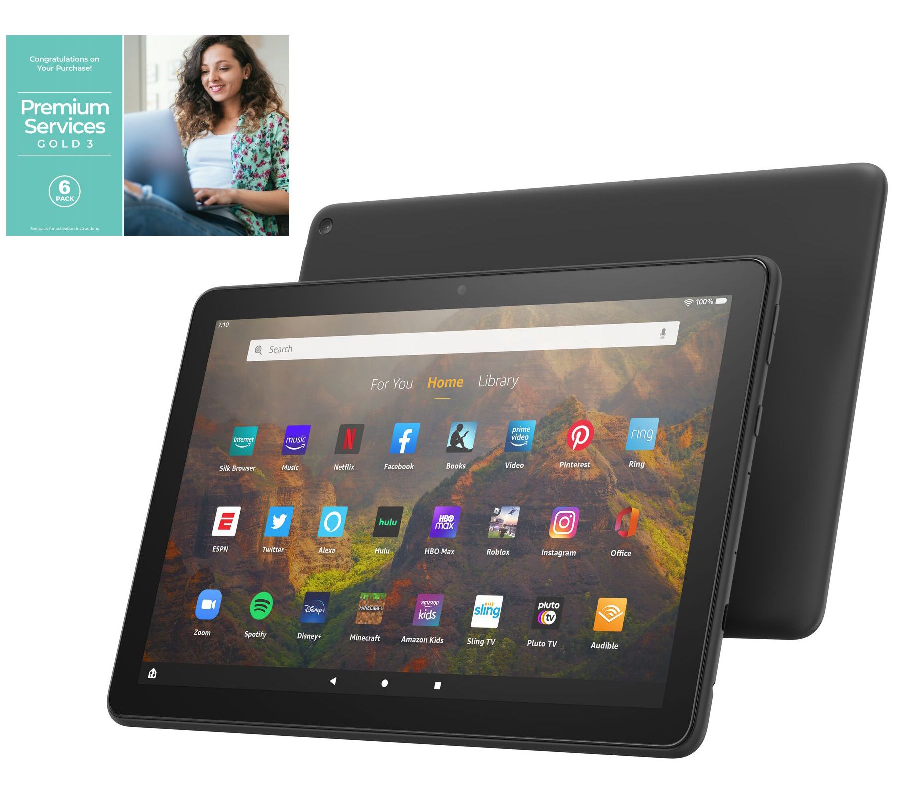 Certified Refurbished Fire HD 10 tablet, 10.1, 1080p Full HD, 32 GB, (2021  release), Black - Power Adapter Included