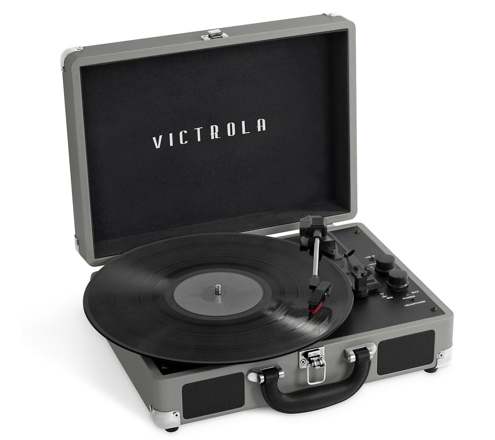 Journey Bluetooth Suitcase Record Player w/ 3-speed Turntable