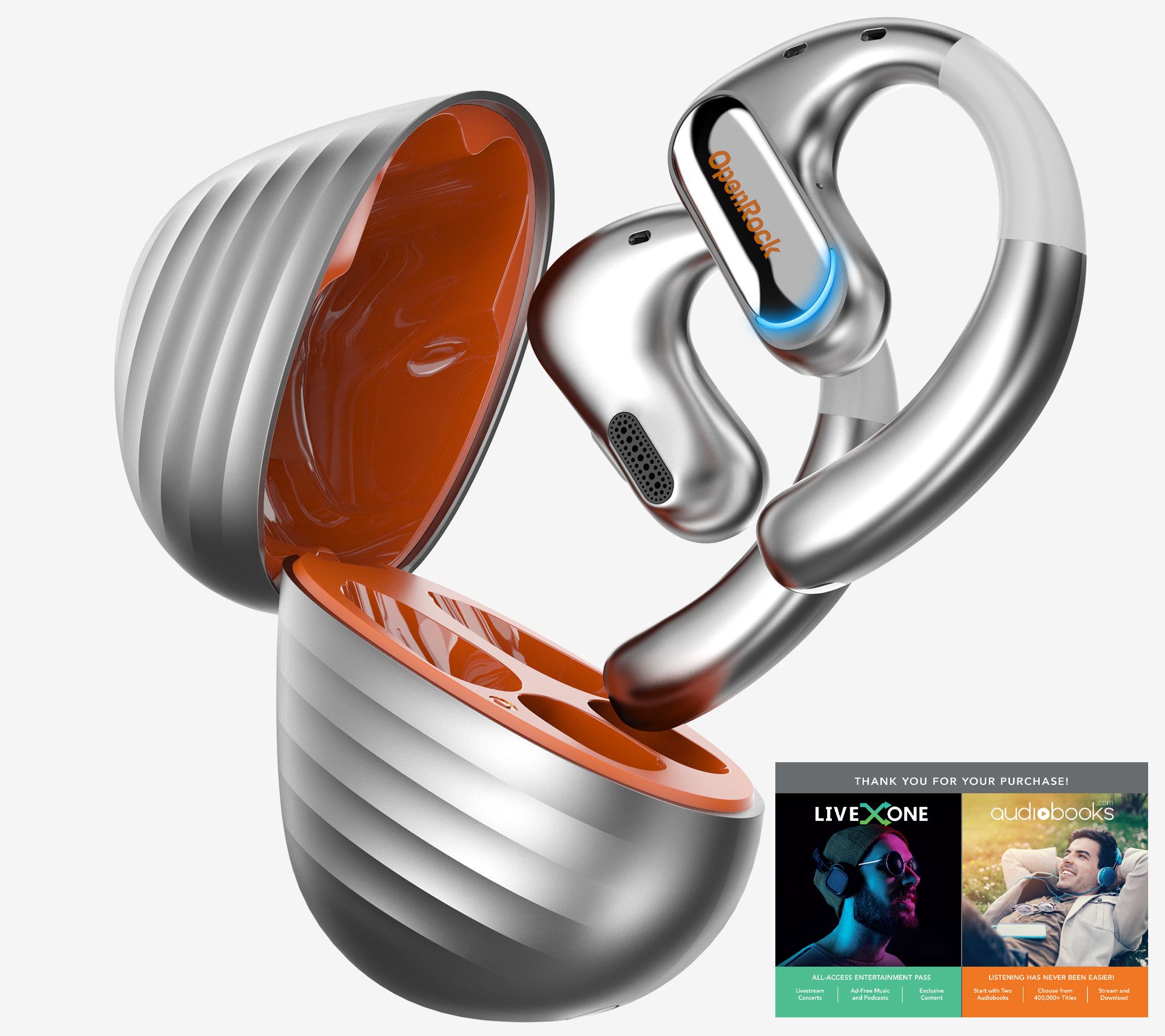 OpenRock Pro by OneOdio Open Ear True Wireless Headphones