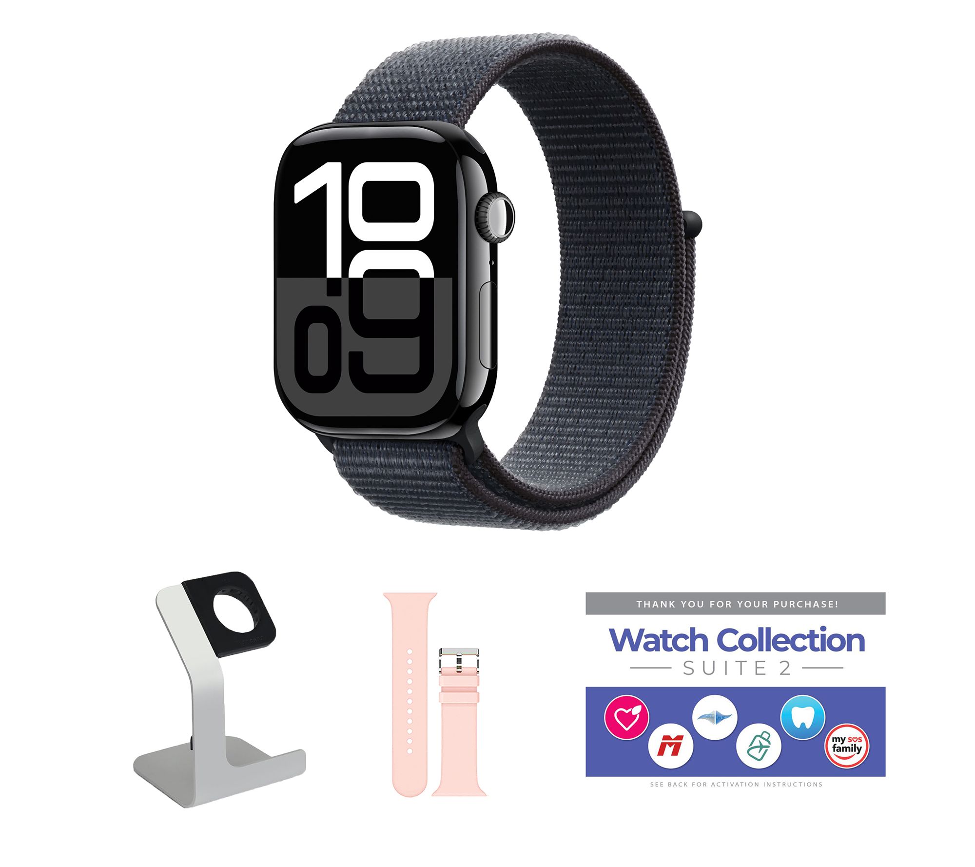Apple Watch Ser ies 10 GPS 42mm Sport Loop Bun dle