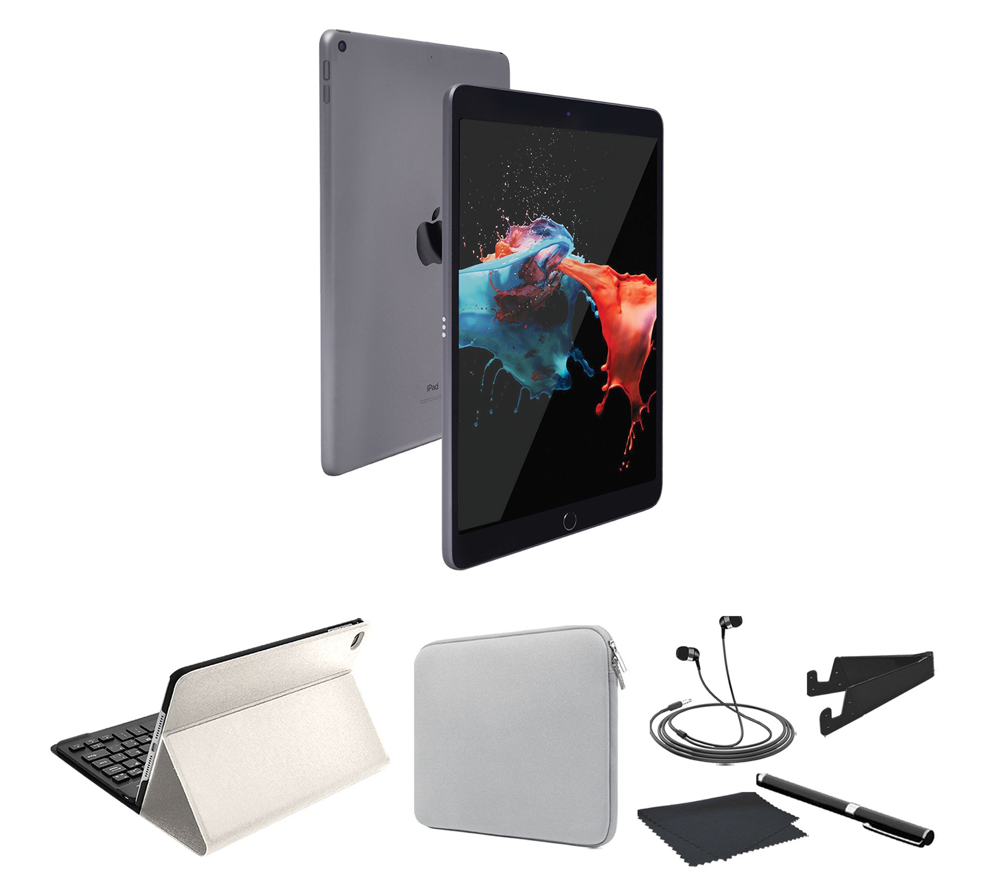 Refurbished Late 2019 Apple iPad 10.2" 128GB Wi fi Bundle