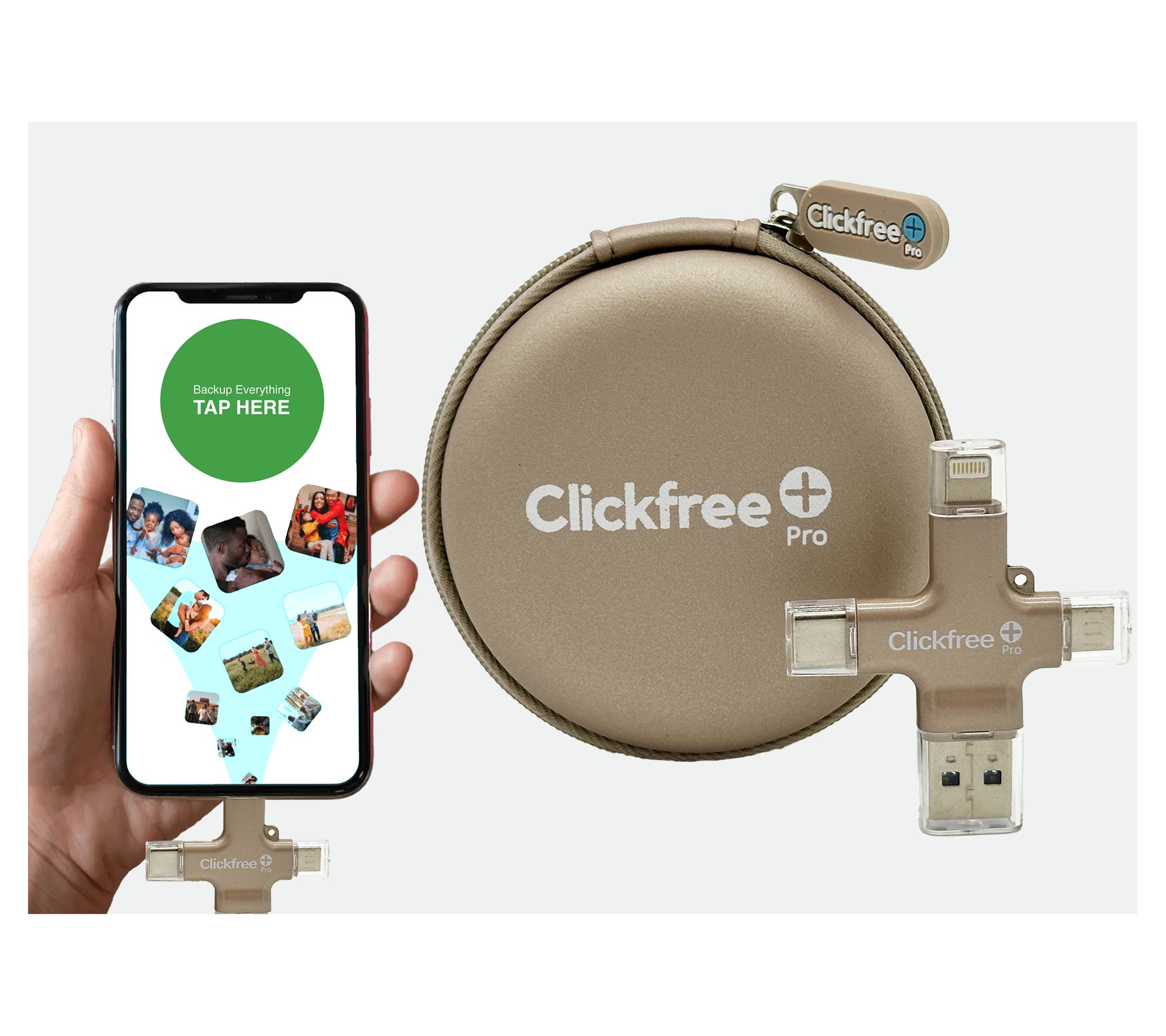 Clickfree Pro 128GB Photo & Video Storage w Photo Book & AI Editing