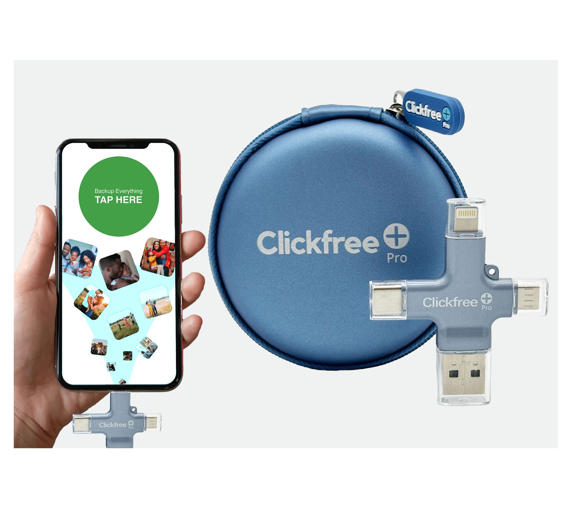 Clickfree Pro 128GB Photo & Video Storage w Photo Book & AI Editing