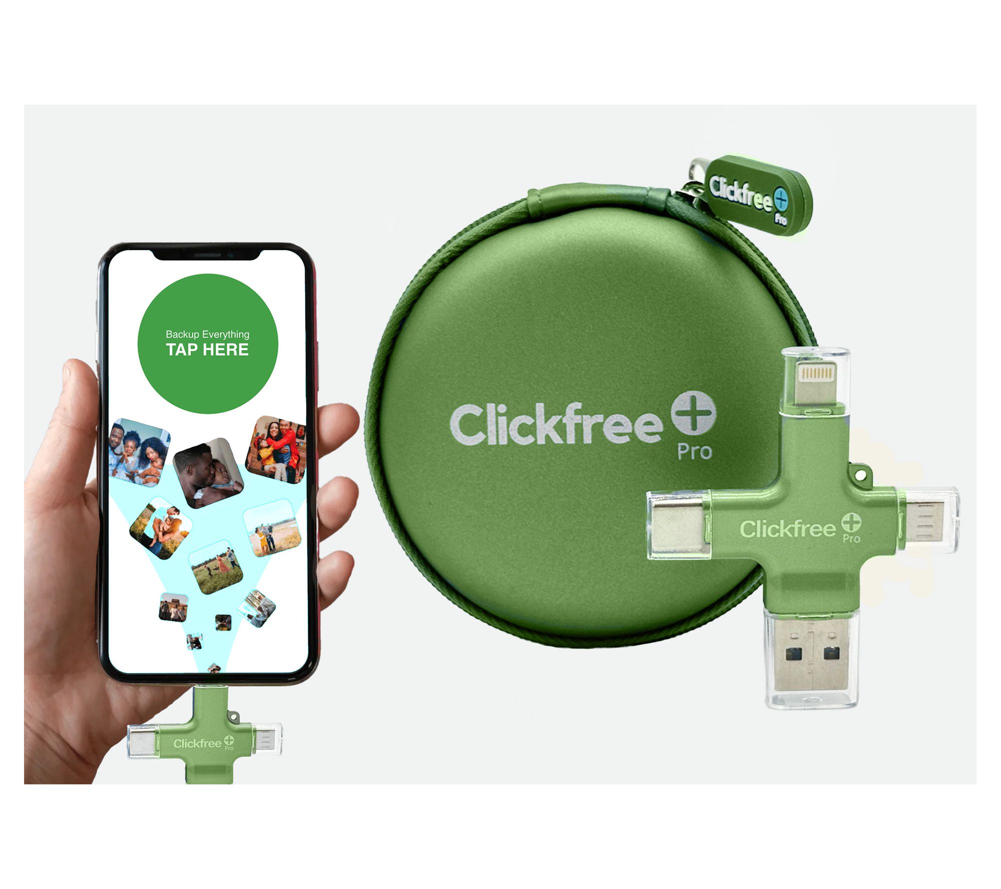 Clickfree Pro 128GB Photo & Video Storage w Photo Book & AI Editing