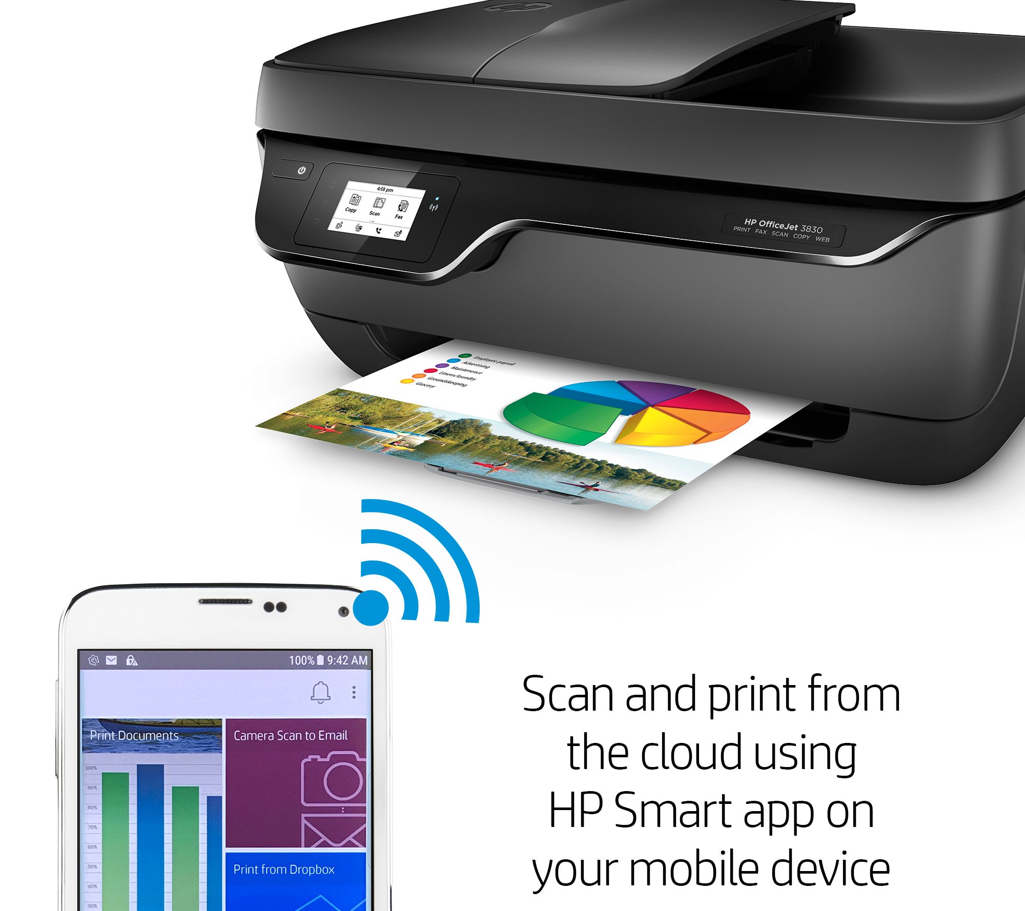 Hp Officejet 3830 All In One Printer Qvc Com