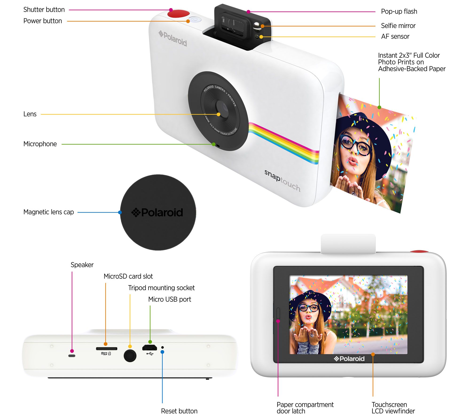 Polaroid Snap Touch Instant Print Digital Camera with LCD - QVC.com