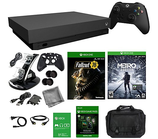 Ældre borgere lysere overraskende Xbox One X 1TB Console with Fallout 76 and Metro Exodus - QVC.com