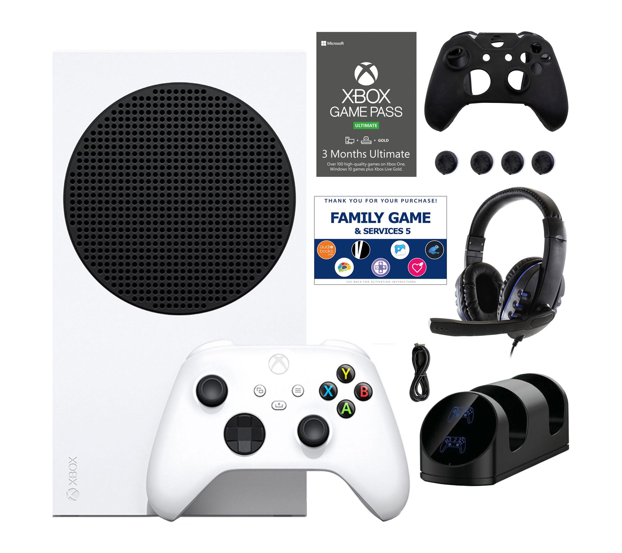Xbox Series S 512 GB All-Digital Console with 3Month Pass, Ac