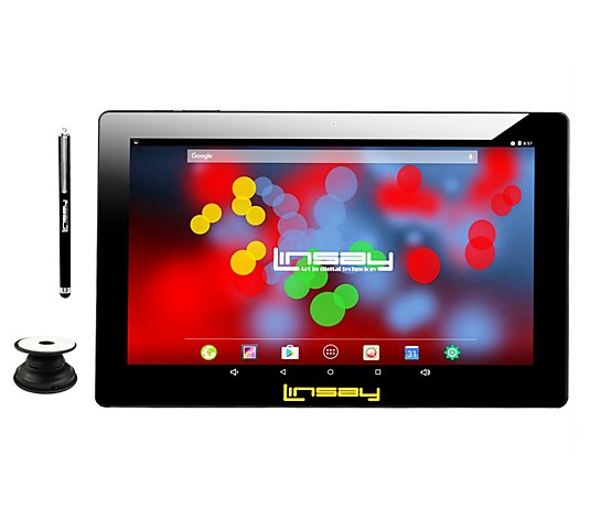 LINSAY 10" 1280x800 IPS 32GB Tablet with Holder and Pen