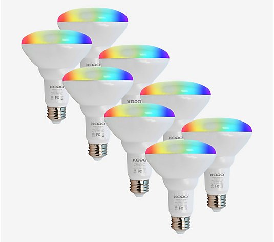 XODO Smart Floodlight LED Bulb 8-Pack Multi-Color WiFi E26 11W