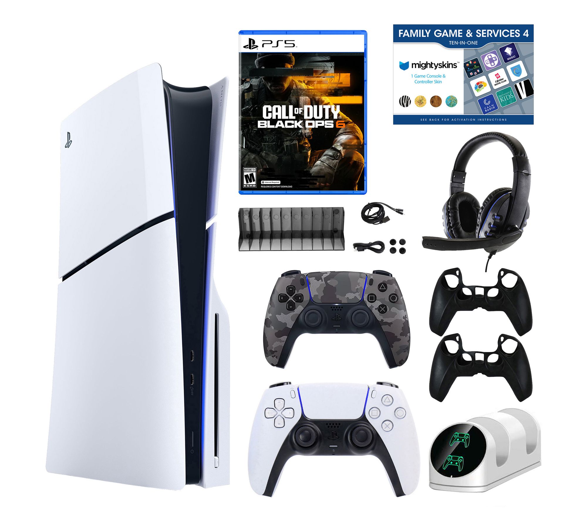 PS5 Slim Disc 1TB Console w/ Extra Controller &Call of Duty