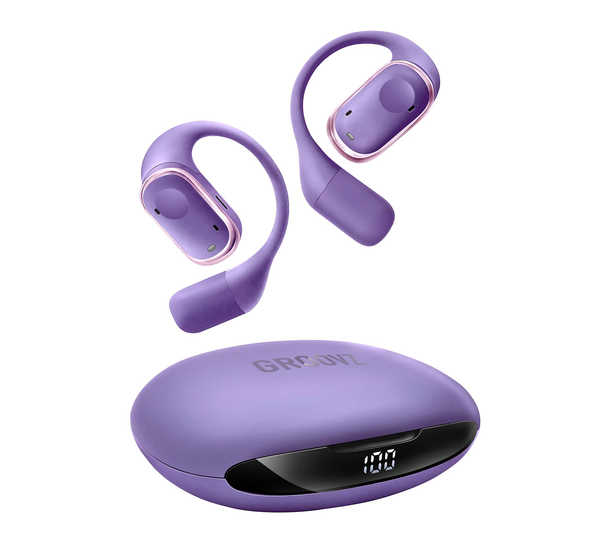 Groovz Plus Open Ear True Wireless Headphones with Charging Case
