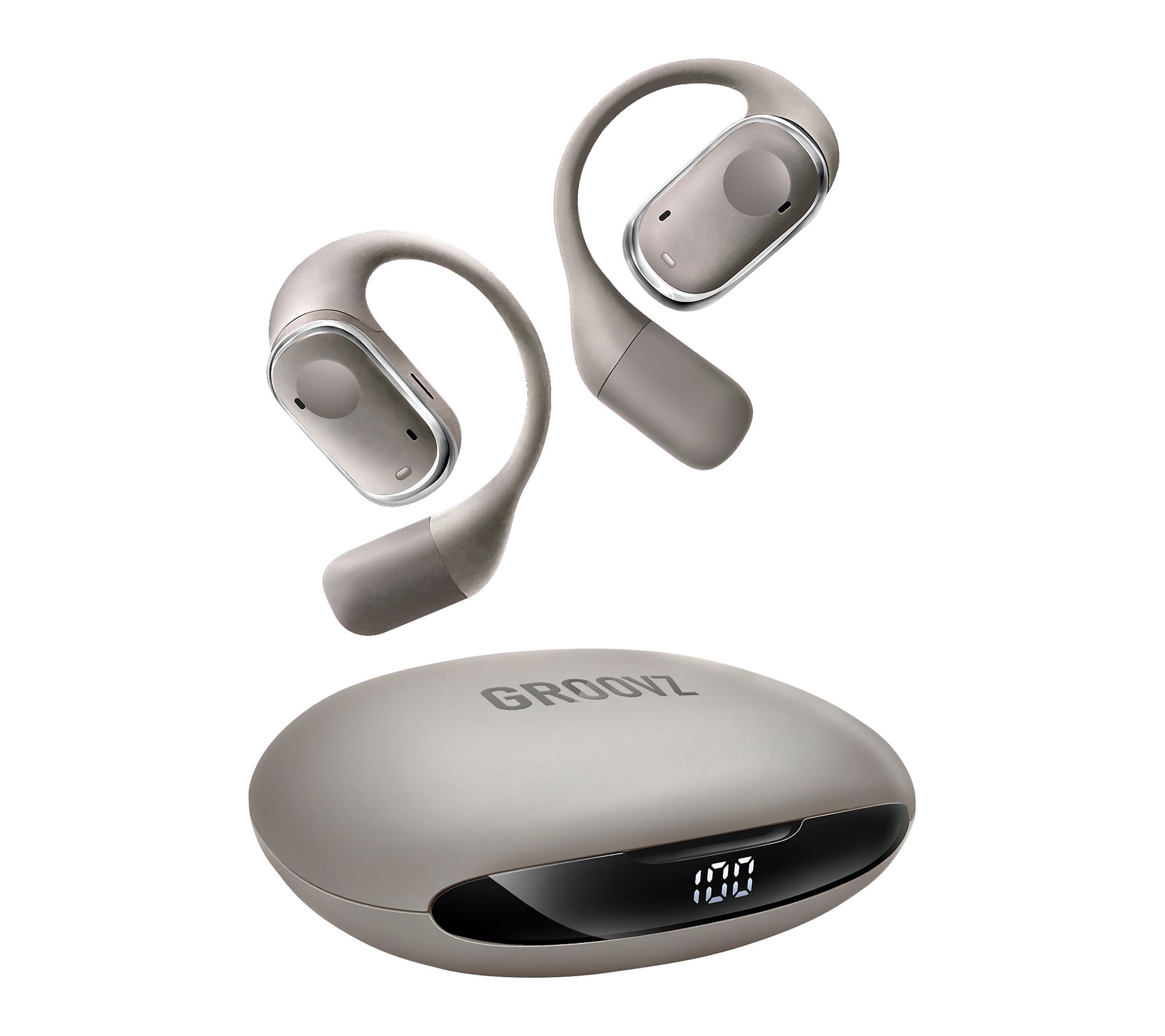 Groovz Plus Open Ear True Wireless Headphones with Charging Case