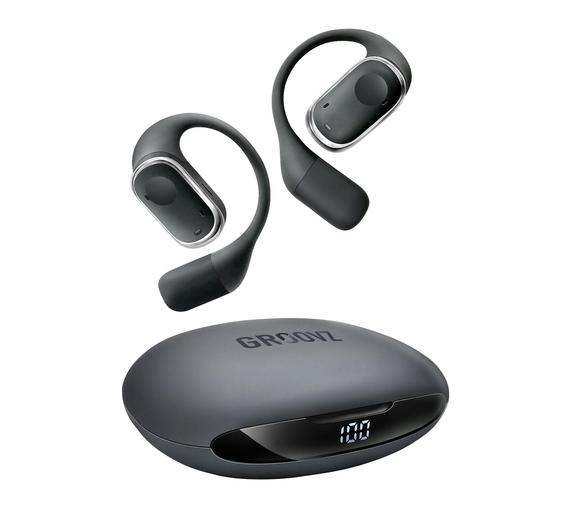 Groovz Plus Open Ear True Wireless Headphones with Charging Case