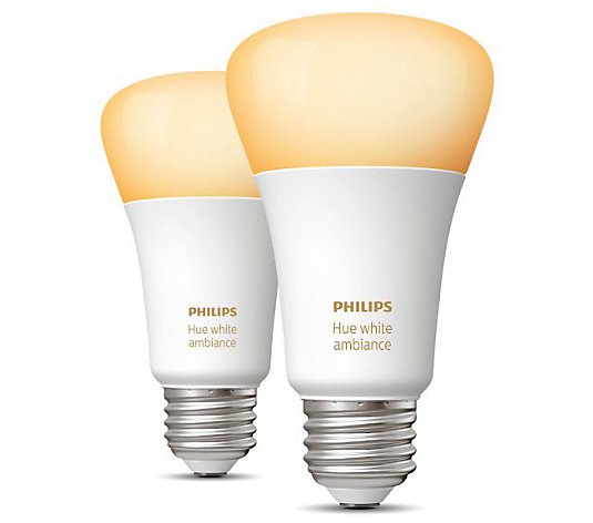 Philips Hue Bluetooth White Ambiance A19 Bulb 2-Pack