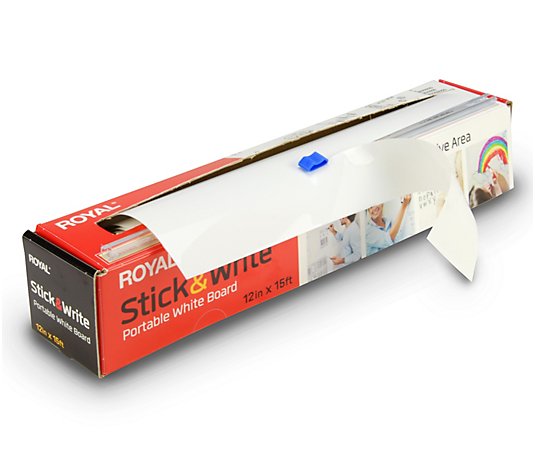 Royal 12" Stick & Write Portable Whiteboard with Markers
