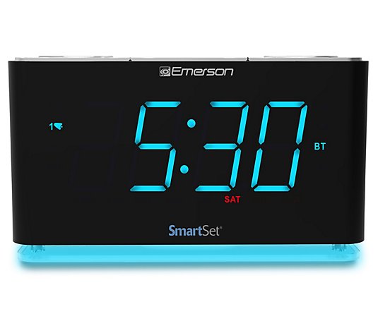 Emerson Smartset PLL Radio Alarm Clock w/ Bluetooth