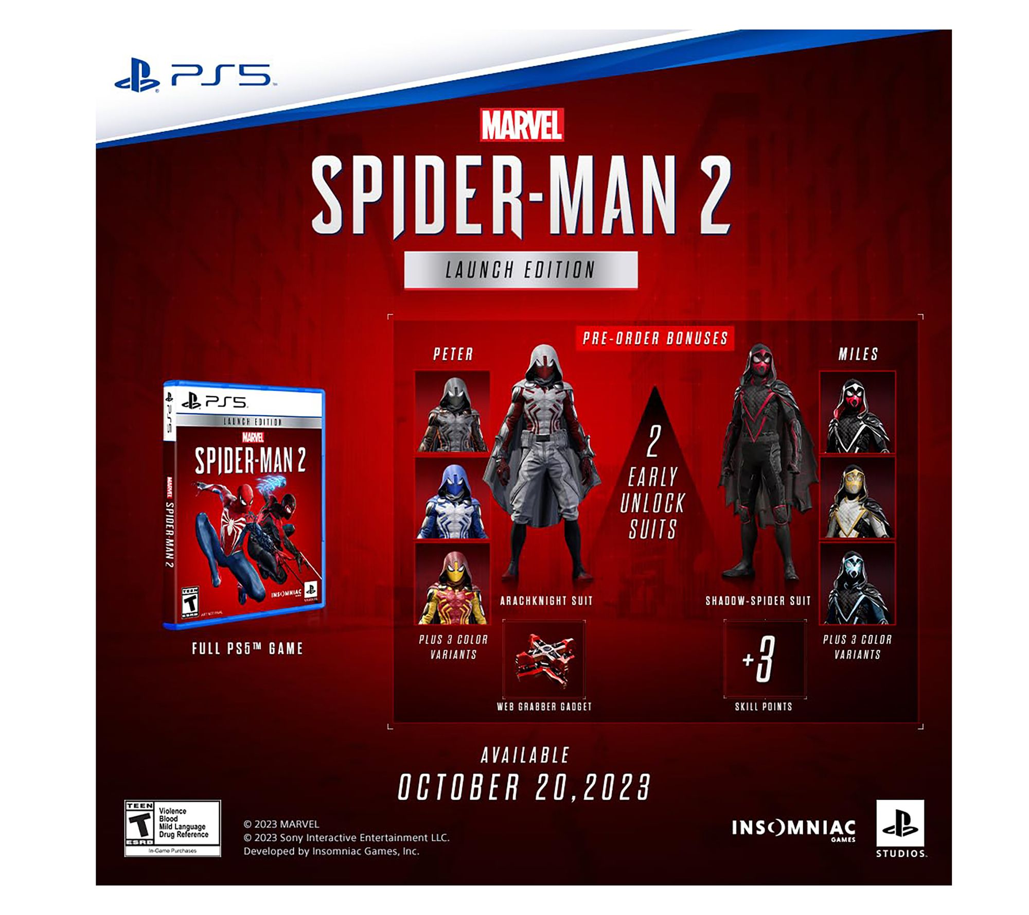  MARVEL'S SPIDER-MAN 2 – PS5 Launch Edition : Video Games